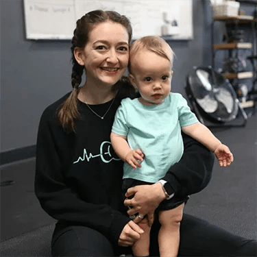 Anna with her baby - Burpees and Babies