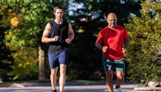 Men running